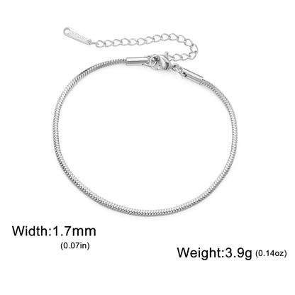 Skyrim Stainless Steel Gold Color Bracelet Twist Figaro Cuban Chain Bracelets Women Trendy Minimalist Jewelry Gifts Wholesale