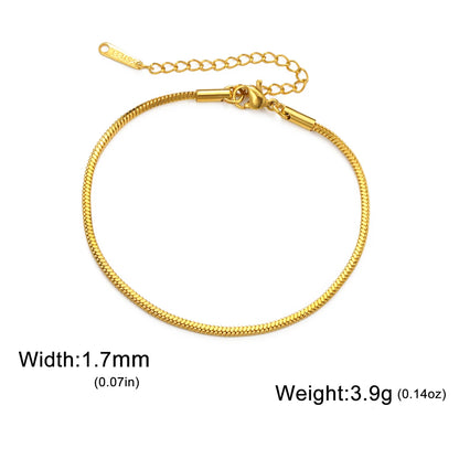Skyrim Stainless Steel Gold Color Bracelet Twist Figaro Cuban Chain Bracelets Women Trendy Minimalist Jewelry Gifts Wholesale