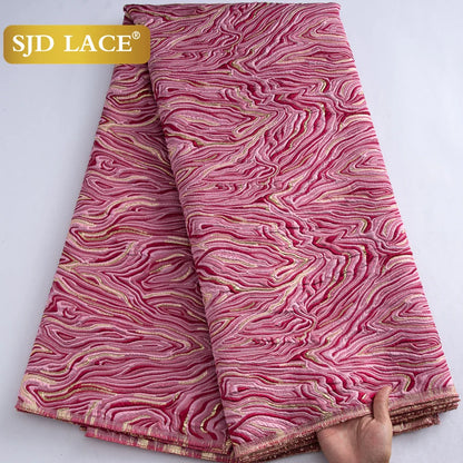 African Brocade Lace Fabric – 5 Yards