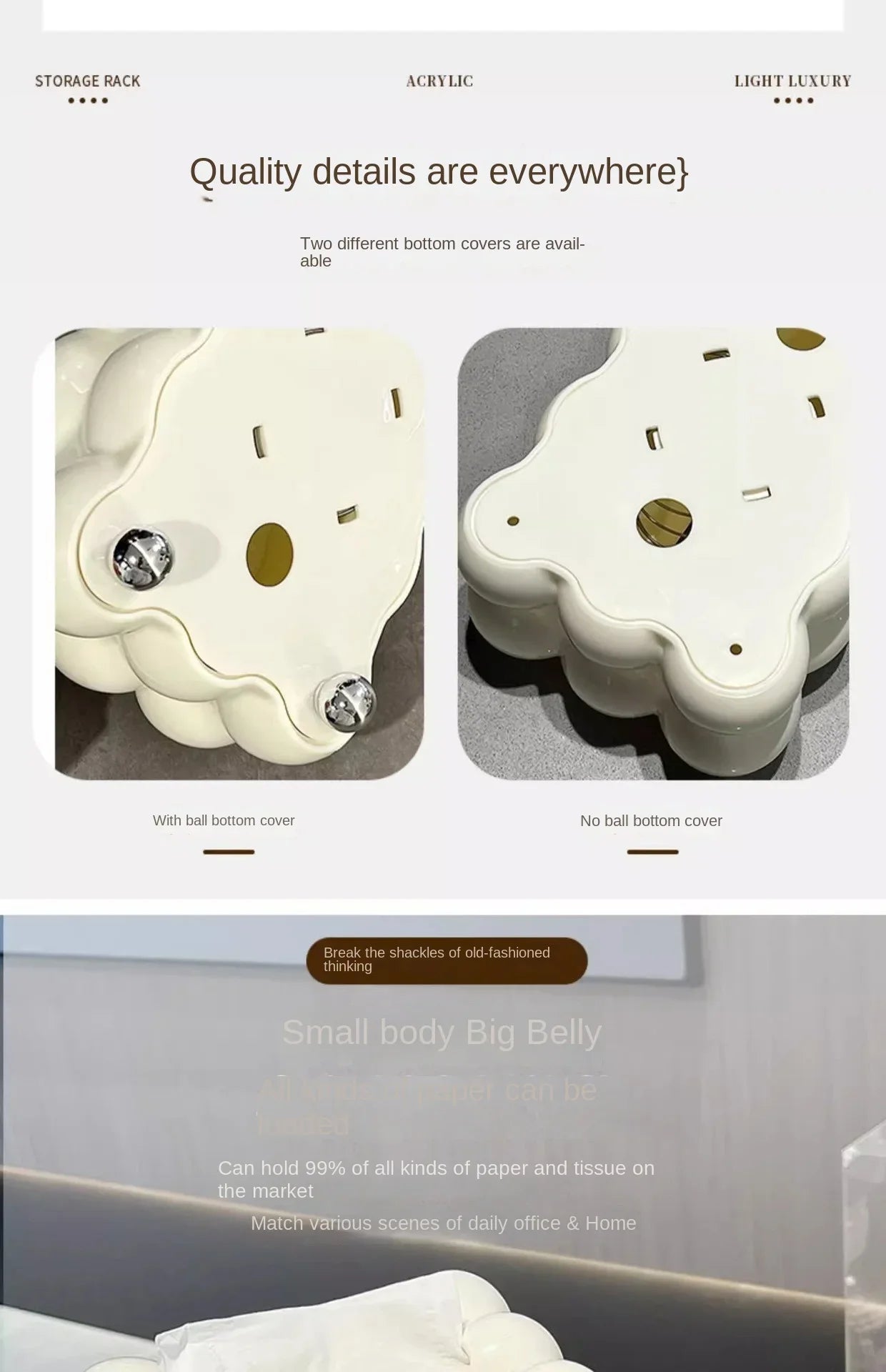 Cute Cloud Design Tissue Box Organizer for Home