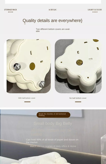 Cute Cloud Design Tissue Box Organizer for Home