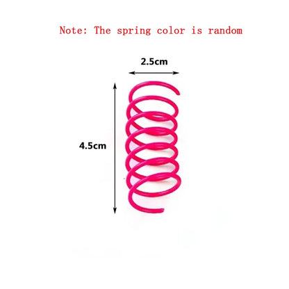Cat color plastic spring cat toy color spring jumping cat toy toy scratch-resistant and bite cat pet supplies