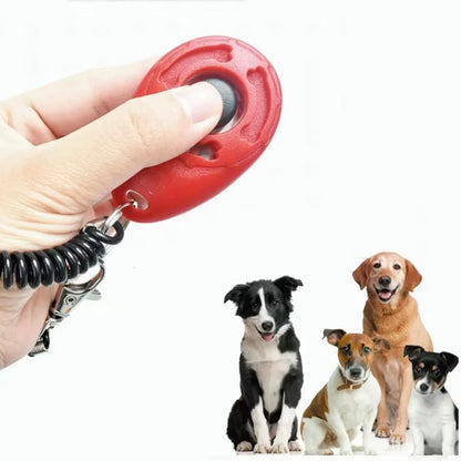 Dog Training Clicker Aid Adjustable WristStrap Sound Plastic Pet Cat Click Trainer Key Chain Dog Repeller Dog Supplies ﻿