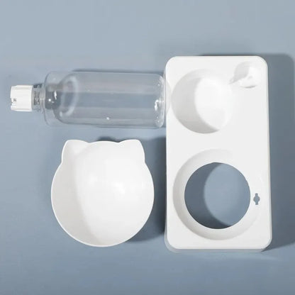 New Pet Bowl 15 Degrees Tilt to Protect Cervical Vertebrae Dog Food Bowl Automatic Drinking Feeder Pet Feeding Supplies