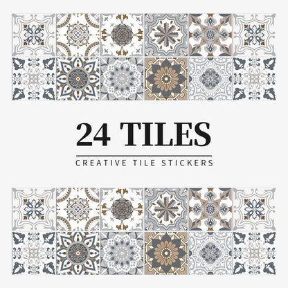 24 PCS PVC Tile Stickers Waterproof