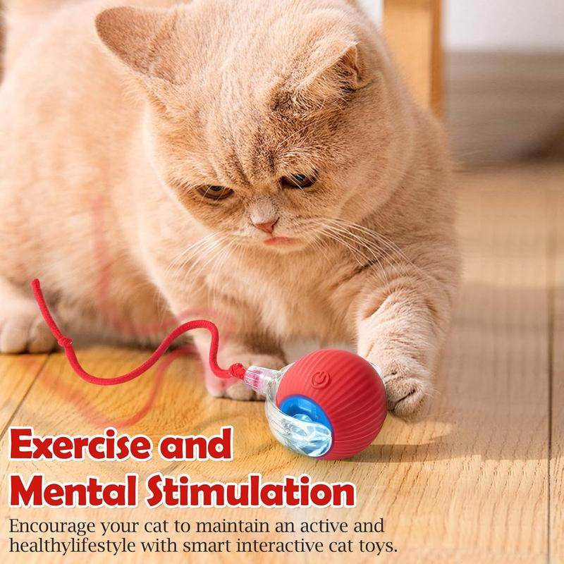 Interactive Cat Toy Ball: Automatically Rolling Electric Ball, Suitable for Indoor Cats/Dogs, Brings the Fun of Chasing Tails. Motion Sensing, Keeps Pets Busy and Enjoys Rich Sports Stimulation. Great Pet Gifts/Supplies. - My Chroma Cart