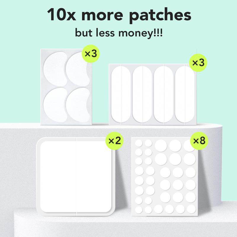 Litbear Skincare Large Pimple Patches 7 Sizes 306 Patches, Acne Spot Treatment XL Hydrocolloid Bandages for Full Face, Forehead Pimple Patch,Back and Body Skincare,Outdoorfun, #Tiktokshopbacktoschool - My Chroma Cart