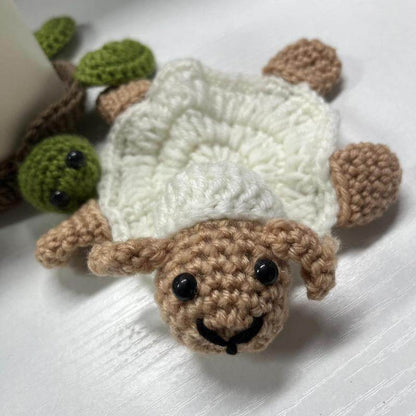 Cute Animal Design Tea Coaster, 1 Count Handmade Crochet Insulated Table Protector, Kitchen Accessories, Summer for Gift, Tableware - My Chroma Cart