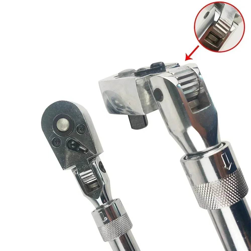 1/4 1/2 3/8 72-Tooth Carbon Steel Retractable Ratchet Wrench Automatic Quick Release Spanner Multifunctional Hand Tool - My Chroma Cart