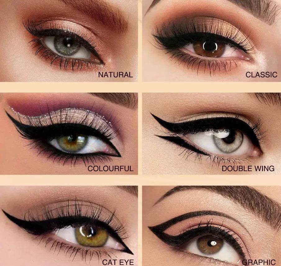 Eyeliner Stamp Korean Make up Black Liquid Eyeliner Pen Waterproof Double-Ended Eye Liner Pencil Beauty for Women Cosmetics - My Chroma Cart