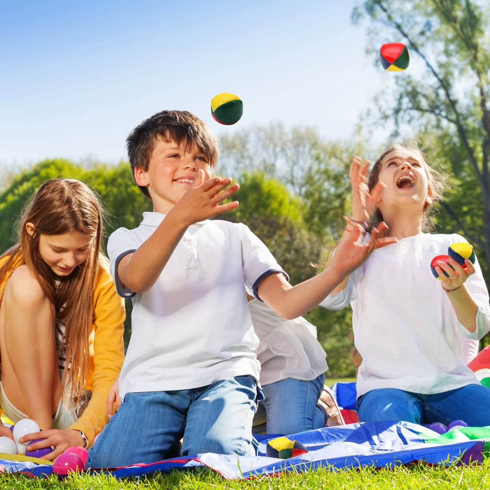 6PCS Smooth Durable Juggle Ball Juggling Balls Set for Beginners Learn to Juggle Beginner Kit Circus Children Kids Outdoor Toy - My Chroma Cart
