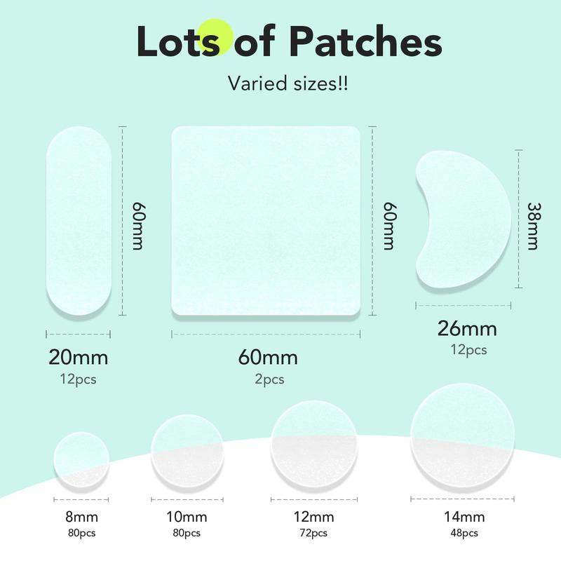 Litbear Skincare Large Pimple Patches 7 Sizes 306 Patches, Acne Spot Treatment XL Hydrocolloid Bandages for Full Face, Forehead Pimple Patch,Back and Body Skincare,Outdoorfun, #Tiktokshopbacktoschool - My Chroma Cart
