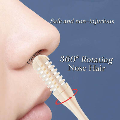 2Pc-Nasal Hair Cutter,2025 New Mini Double Sided Nose Hair Trimmer with Ear Picker,Handheld 360° Rotating Nose Hair Removal for Men,Women (2 Pcs) - My Chroma Cart